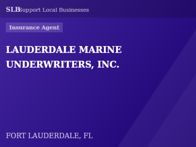 LAUDERDALE MARINE UNDERWRITERS, INC. — Insurance Agent in FORT LAUDERDALE, FL