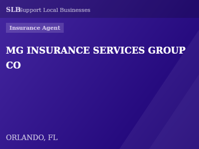 MG INSURANCE SERVICES GROUP CO — Insurance Agent in ORLANDO, FL