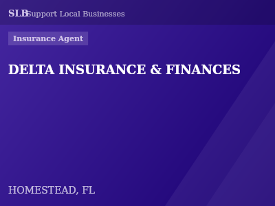 DELTA INSURANCE & FINANCES — Insurance Agent in HOMESTEAD, FL