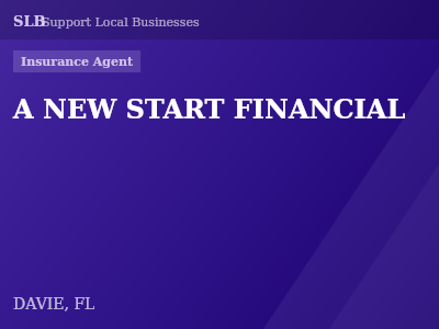A NEW START FINANCIAL — Insurance Agent in DAVIE, FL