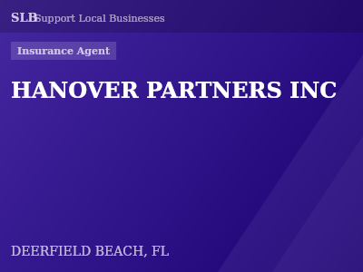 HANOVER PARTNERS INC — Insurance Agent in DEERFIELD BEACH, FL