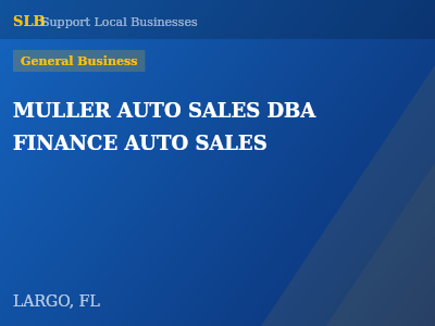 MULLER AUTO SALES DBA FINANCE AUTO SALES — General Business in LARGO, FL