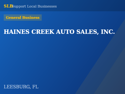HAINES CREEK AUTO SALES, INC. — General Business in LEESBURG, FL