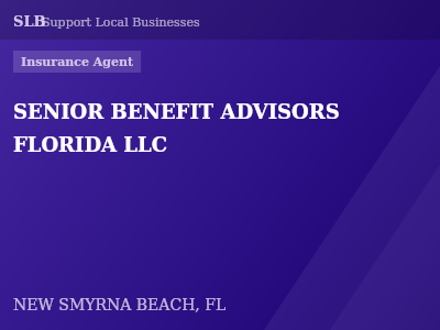 SENIOR BENEFIT ADVISORS FLORIDA LLC — Insurance Agent in NEW SMYRNA BEACH, FL