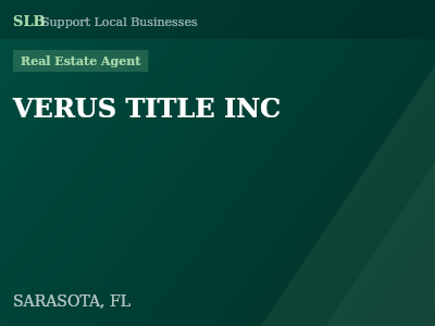 VERUS TITLE INC — Real Estate Agent in SARASOTA, FL