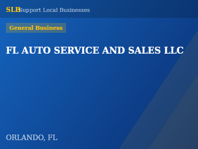 FL AUTO SERVICE AND SALES LLC — General Business in ORLANDO, FL
