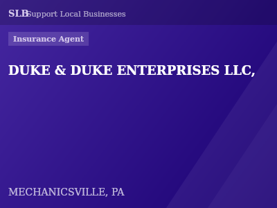 DUKE & DUKE ENTERPRISES LLC, — Insurance Agent in MECHANICSVILLE, PA
