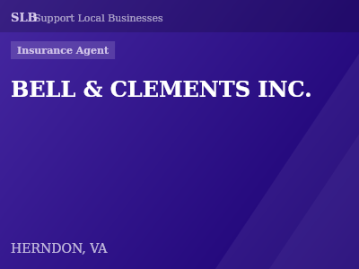 BELL & CLEMENTS INC. — Insurance Agent in HERNDON, VA