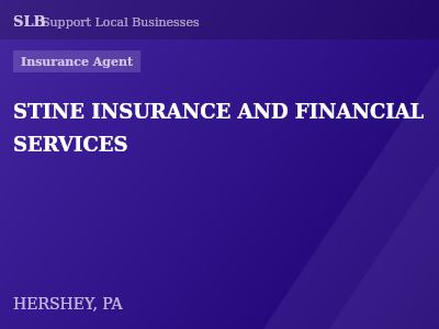 STINE INSURANCE AND FINANCIAL SERVICES — Insurance Agent in HERSHEY, PA