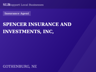 SPENCER INSURANCE AND INVESTMENTS, INC, — Insurance Agent in GOTHENBURG, NE