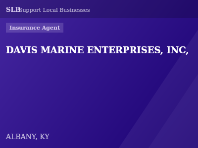 DAVIS MARINE ENTERPRISES, INC, — Insurance Agent in ALBANY, KY