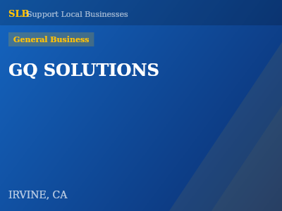 GQ SOLUTIONS — General Business in IRVINE, CA