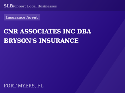 CNR ASSOCIATES INC DBA BRYSON'S INSURANCE — Insurance Agent in FORT MYERS, FL
