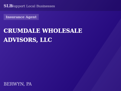 CRUMDALE WHOLESALE ADVISORS, LLC — Insurance Agent in BERWYN, PA