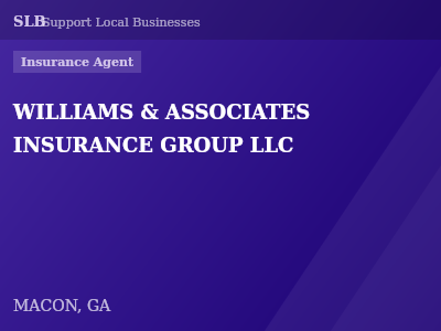 WILLIAMS & ASSOCIATES INSURANCE GROUP LLC — Insurance Agent in MACON, GA