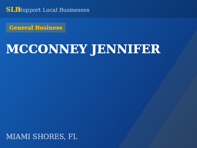 MCCONNEY JENNIFER — General Business in MIAMI SHORES, FL