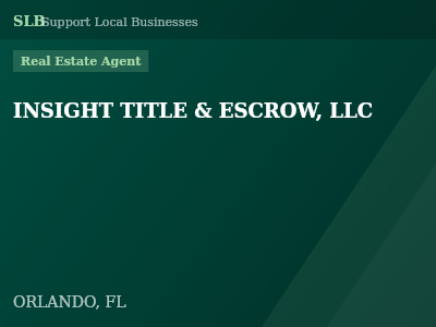 INSIGHT TITLE & ESCROW, LLC — Real Estate Agent in ORLANDO, FL