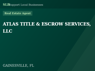 ATLAS TITLE & ESCROW SERVICES, LLC — Real Estate Agent in GAINESVILLE, FL