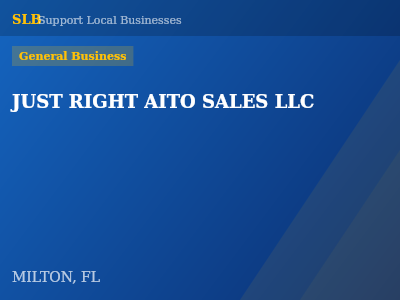 JUST RIGHT AITO SALES LLC — General Business in MILTON, FL