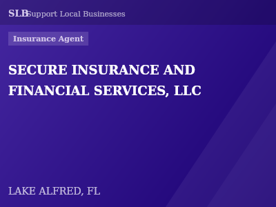 SECURE INSURANCE AND FINANCIAL SERVICES, LLC — Insurance Agent in LAKE ALFRED, FL