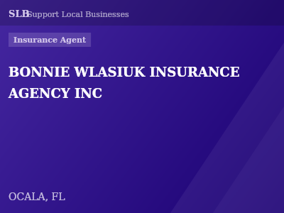 BONNIE WLASIUK INSURANCE AGENCY INC — Insurance Agent in OCALA, FL