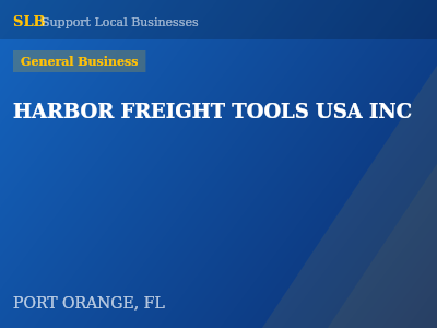 HARBOR FREIGHT TOOLS USA INC — General Business in PORT ORANGE, FL