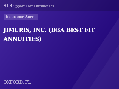 JIMCRIS, INC. (DBA BEST FIT ANNUITIES) — Insurance Agent in OXFORD, FL