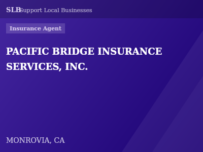 PACIFIC BRIDGE INSURANCE SERVICES, INC. — Insurance Agent in MONROVIA, CA