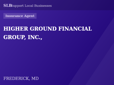 HIGHER GROUND FINANCIAL GROUP, INC., — Insurance Agent in FREDERICK, MD