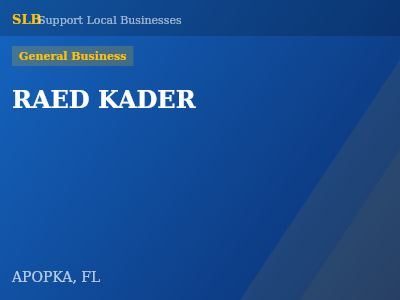 RAED KADER — General Business in APOPKA, FL