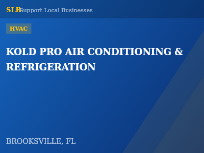KOLD PRO AIR CONDITIONING & REFRIGERATION — HVAC in BROOKSVILLE, FL