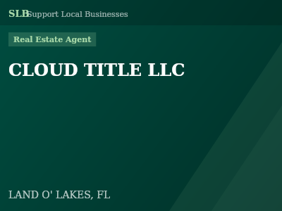 CLOUD TITLE LLC — Real Estate Agent in LAND O' LAKES, FL