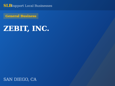 ZEBIT, INC. — General Business in SAN DIEGO, CA