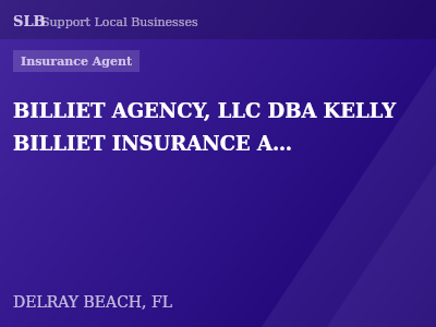BILLIET AGENCY, LLC DBA KELLY BILLIET INSURANCE AGENCY — Insurance Agent in DELRAY BEACH, FL
