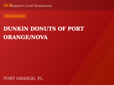 DUNKIN DONUTS OF PORT ORANGE/NOVA — Restaurant in PORT ORANGE, FL
