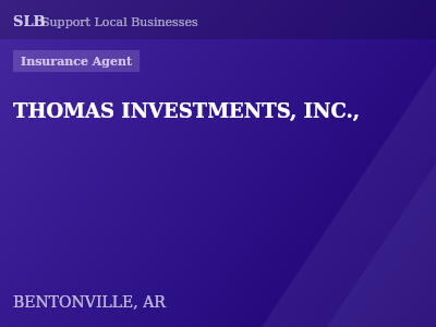 THOMAS INVESTMENTS, INC., — Insurance Agent in BENTONVILLE, AR