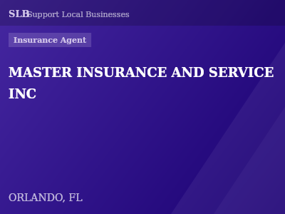 MASTER INSURANCE AND SERVICE INC — Insurance Agent in ORLANDO, FL