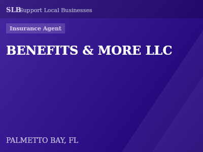 BENEFITS & MORE LLC — Insurance Agent in PALMETTO BAY, FL