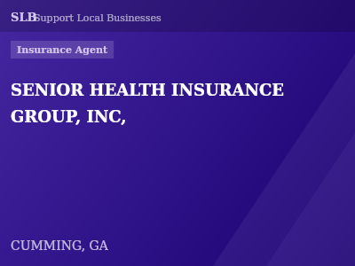 SENIOR HEALTH INSURANCE GROUP, INC, — Insurance Agent in CUMMING, GA