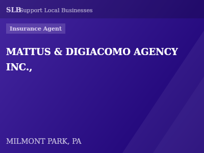 MATTUS & DIGIACOMO AGENCY INC., — Insurance Agent in MILMONT PARK, PA