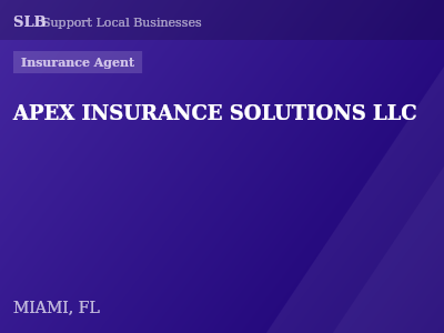 APEX INSURANCE SOLUTIONS LLC — Insurance Agent in MIAMI, FL