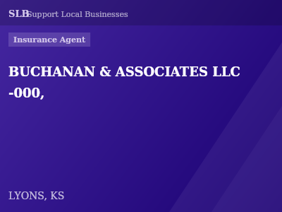 BUCHANAN & ASSOCIATES LLC -000, — Insurance Agent in LYONS, KS
