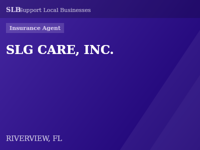 SLG CARE, INC. — Insurance Agent in RIVERVIEW, FL