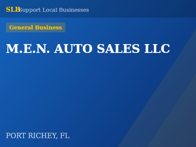 M.E.N. AUTO SALES LLC — General Business in PORT RICHEY, FL