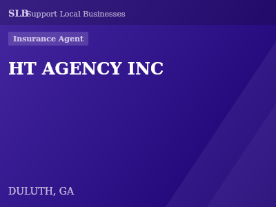 HT AGENCY INC — Insurance Agent in DULUTH, GA