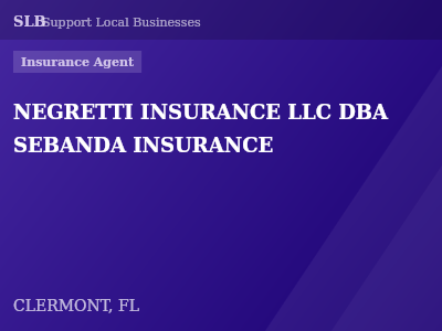 NEGRETTI INSURANCE LLC DBA SEBANDA INSURANCE — Insurance Agent in CLERMONT, FL
