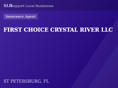 FIRST CHOICE CRYSTAL RIVER LLC — Insurance Agent in ST PETERSBURG, FL