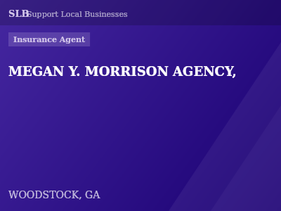 MEGAN Y. MORRISON AGENCY, — Insurance Agent in WOODSTOCK, GA