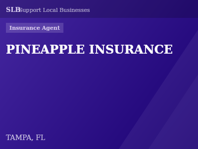PINEAPPLE INSURANCE — Insurance Agent in TAMPA, FL