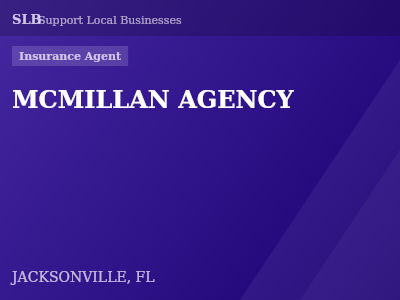 MCMILLAN AGENCY — Insurance Agent in JACKSONVILLE, FL
